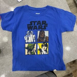 Youth Blue Star Wars Size 3-4 Lucas Film Tshirt Graphic T